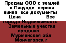 Продам ООО с землей в Пицунде, первая линия, все документы › Цена ­ 9 000 000 - Все города Недвижимость » Земельные участки продажа   . Мурманская обл.,Мончегорск г.